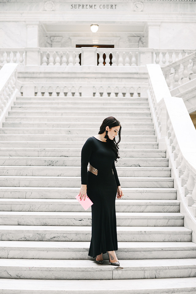 Long Sleeve Black Dress