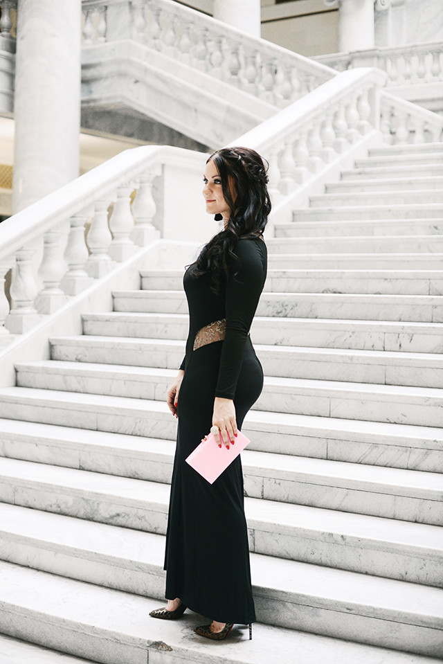 Long Sleeve Black Gown