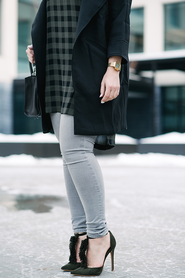 Fringe Olive Heels