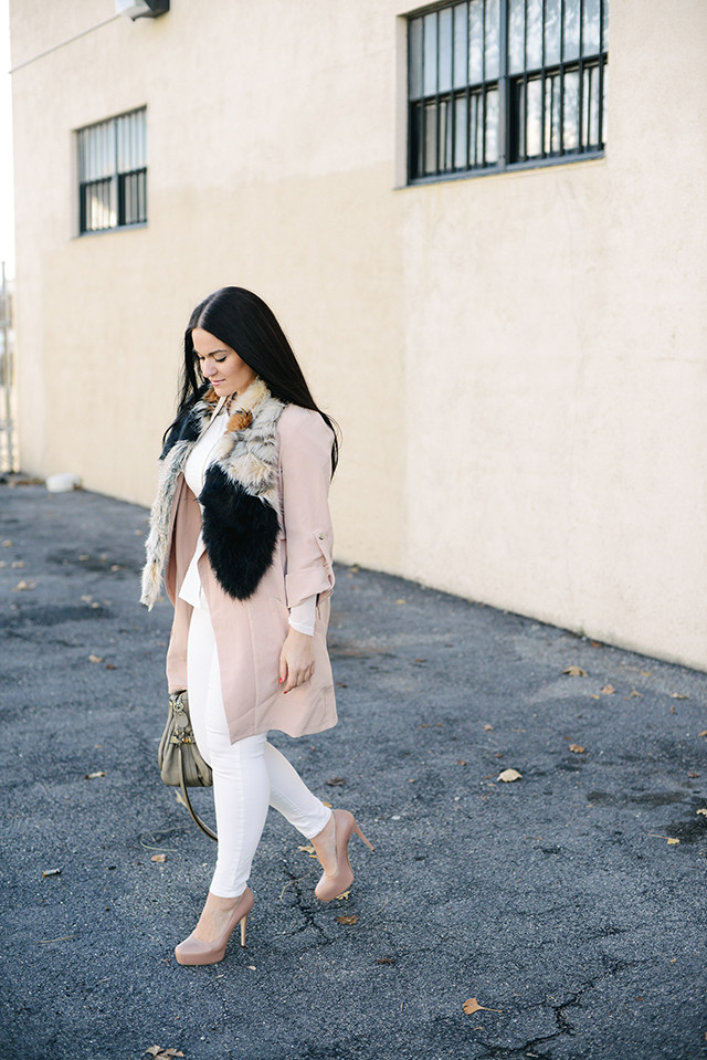 Winter White and Pink Outfit 