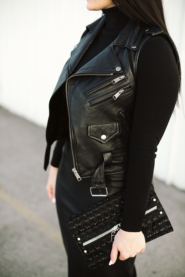 Black Leather Vest