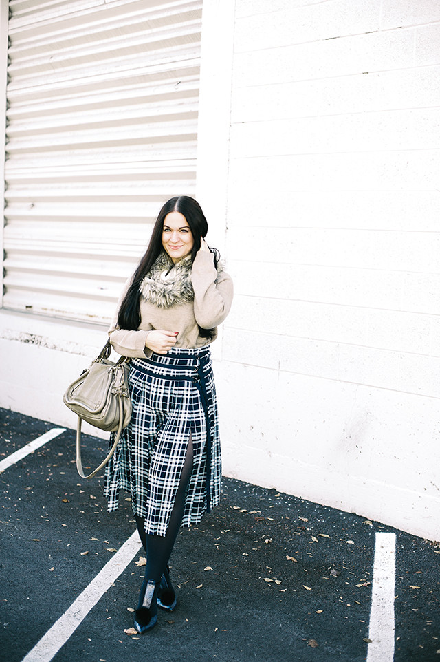 Plaid Midi Skirt