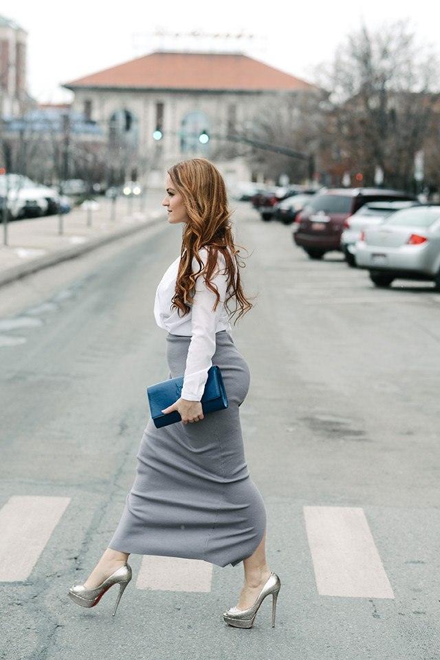 Grey Maxi Skirt