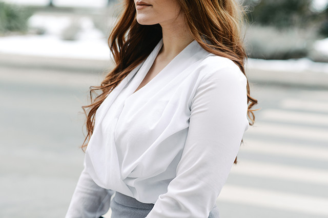 H&M White Blouse Top