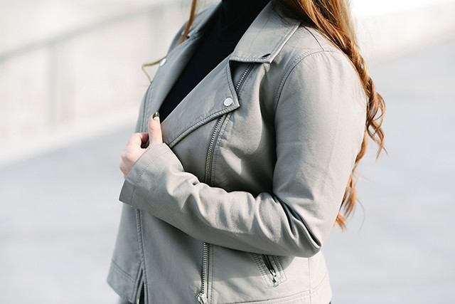 Taupe Forever 21 Moto Jacket