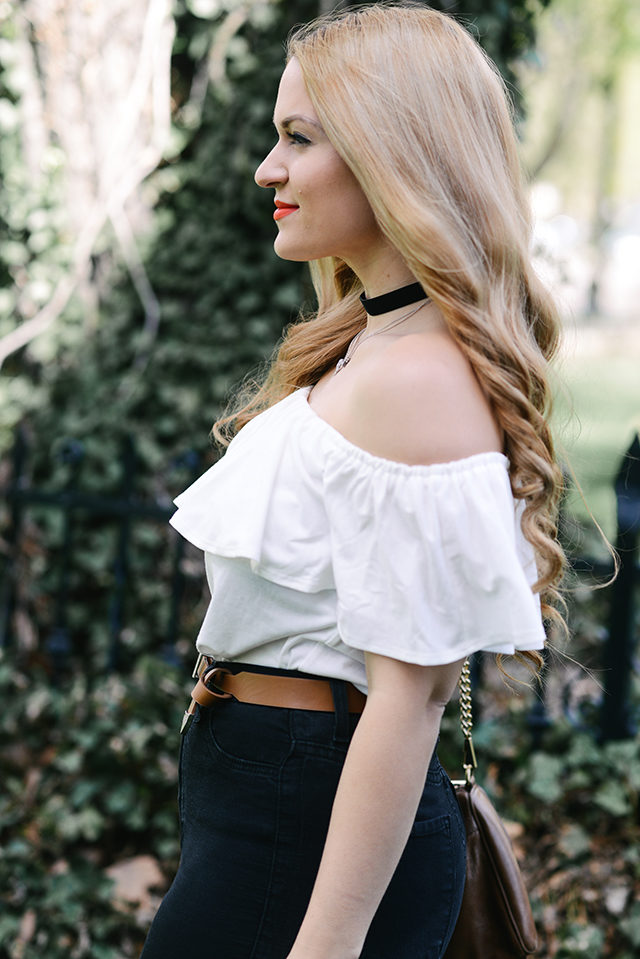 Off the Shoulder Ruffle Top