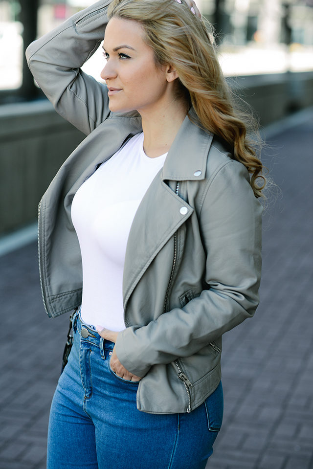 Taupe Leather Jacket