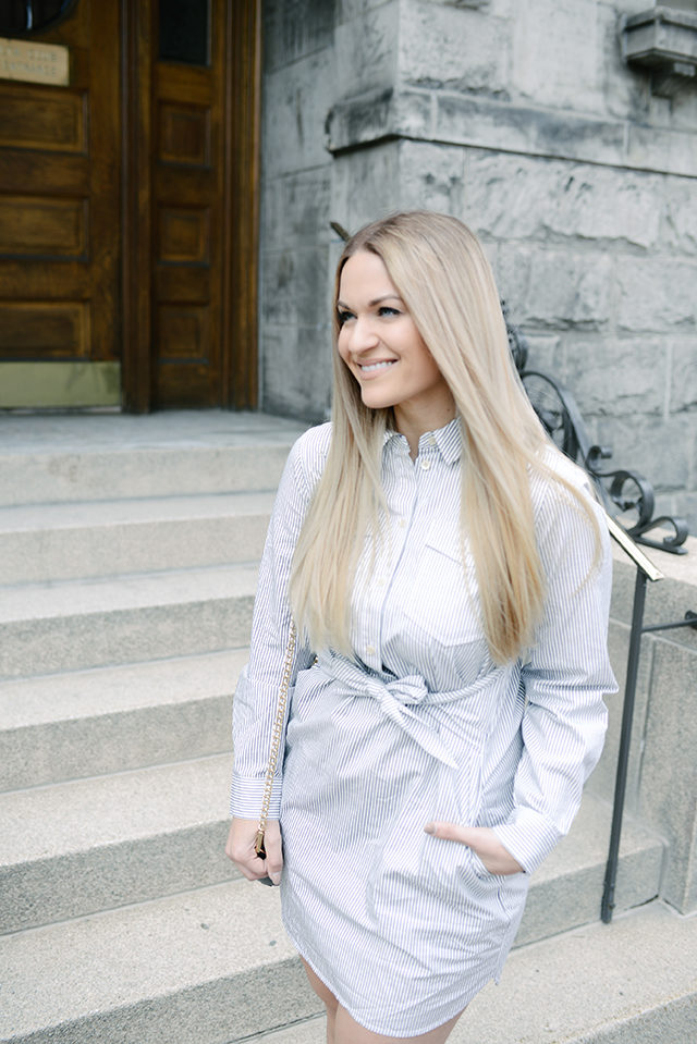 Striped Shirt Dress