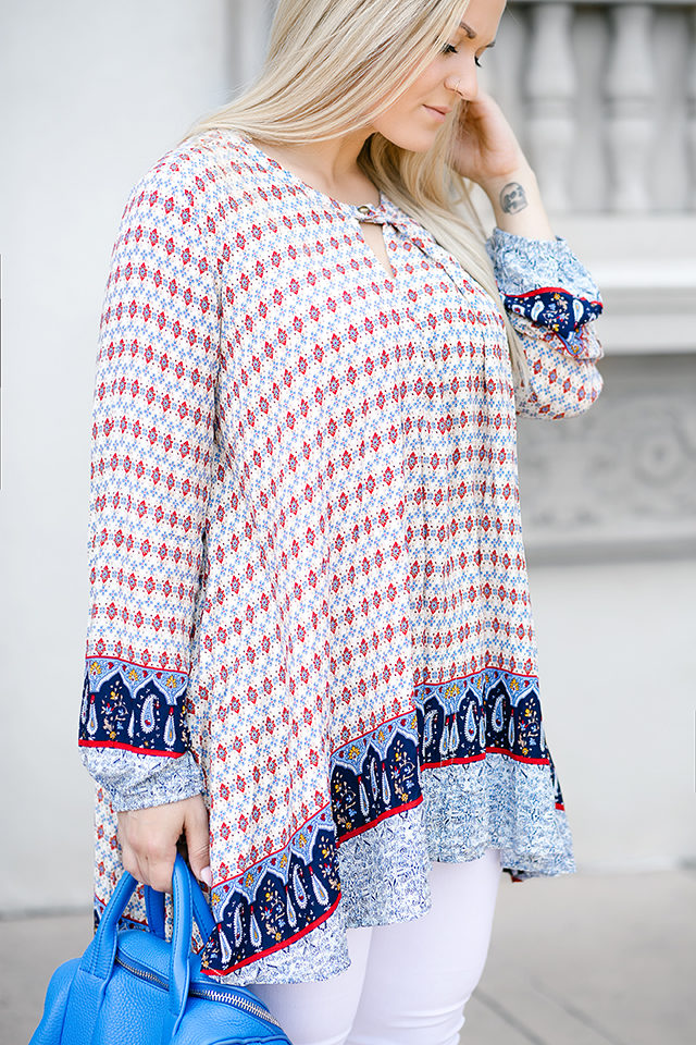 Pasiley Blue Print Top