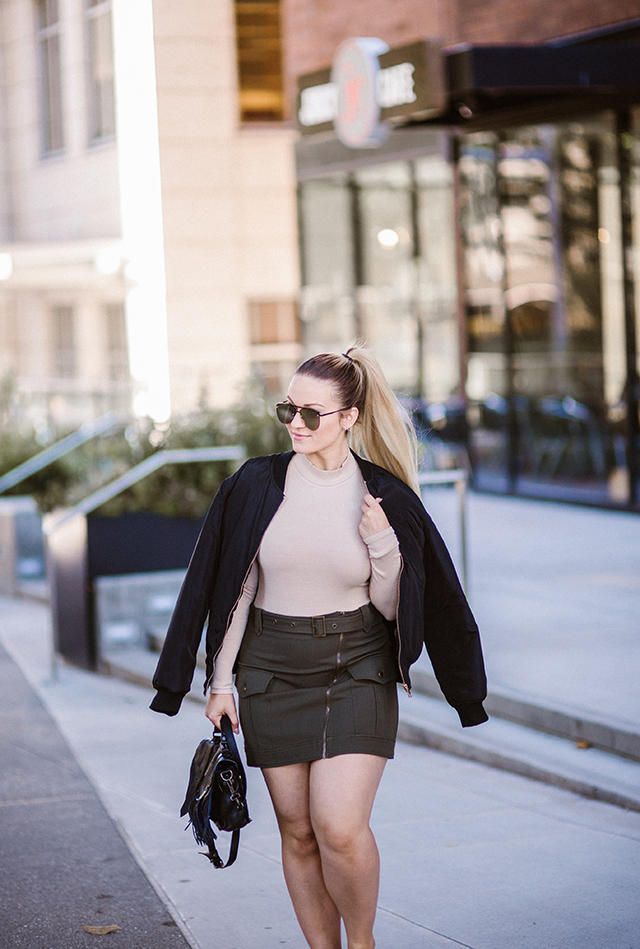 Black Bomber Jacket Outfit