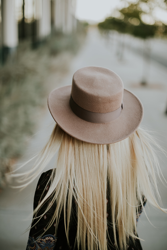 LACK OF COLOR 'THE STAHL' FELTED WOOL BOATER HAT