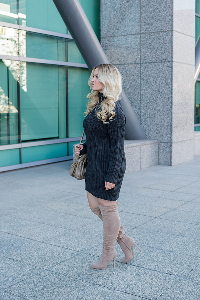 boohoo Sweater Dress Outfit