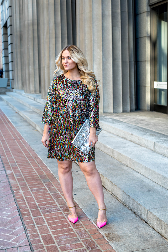 Boohoo Sequin Shift Dress