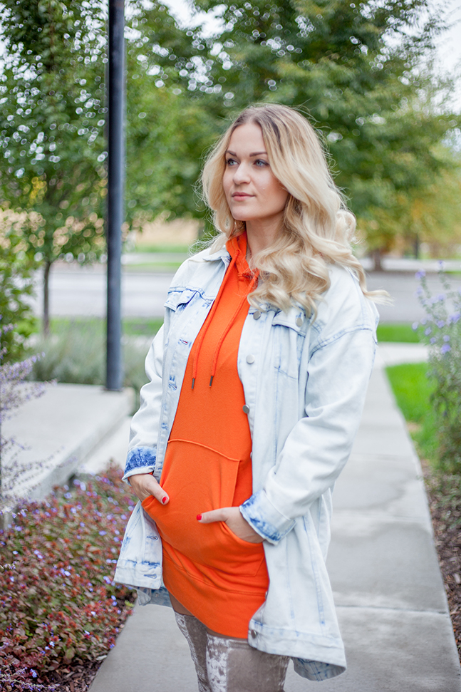 Orange Hooded Dress