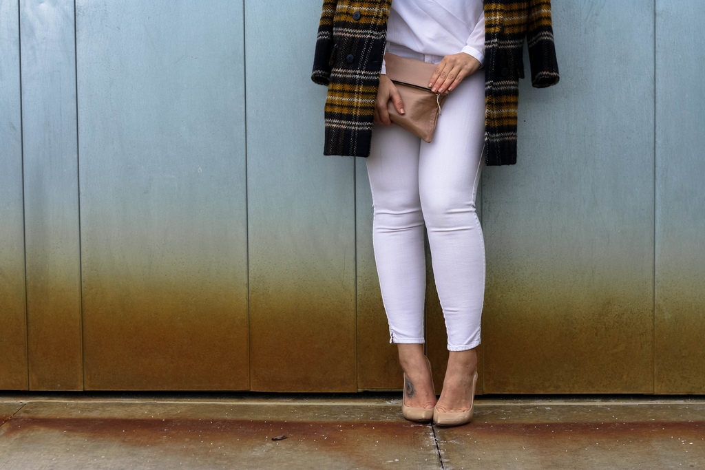 White and Plaid