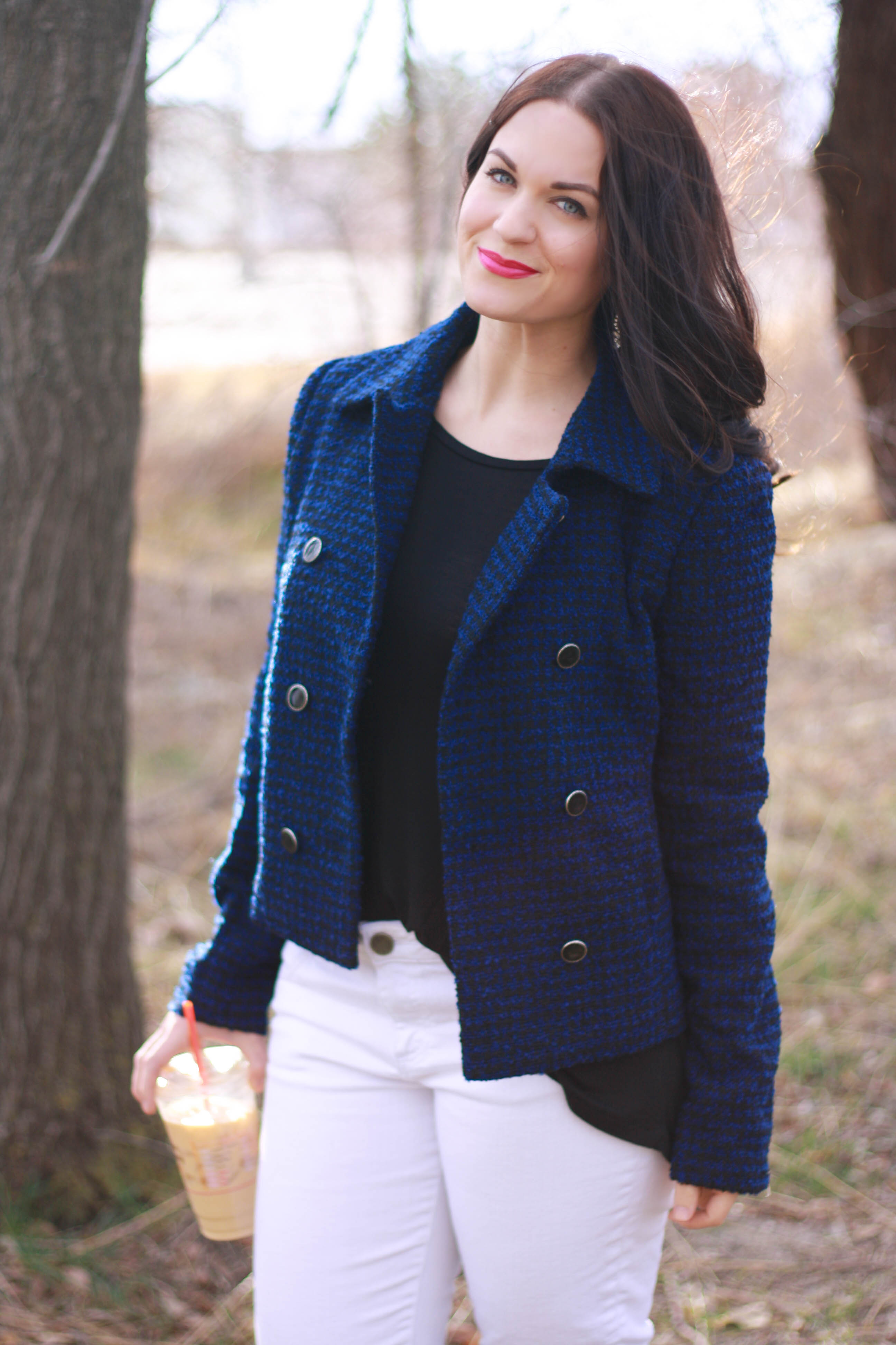 Tweed Blazer Love with The Shopping Bag