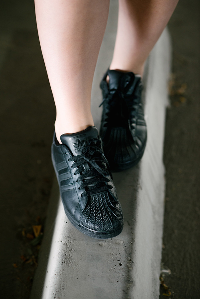 Black Adidas Superstars